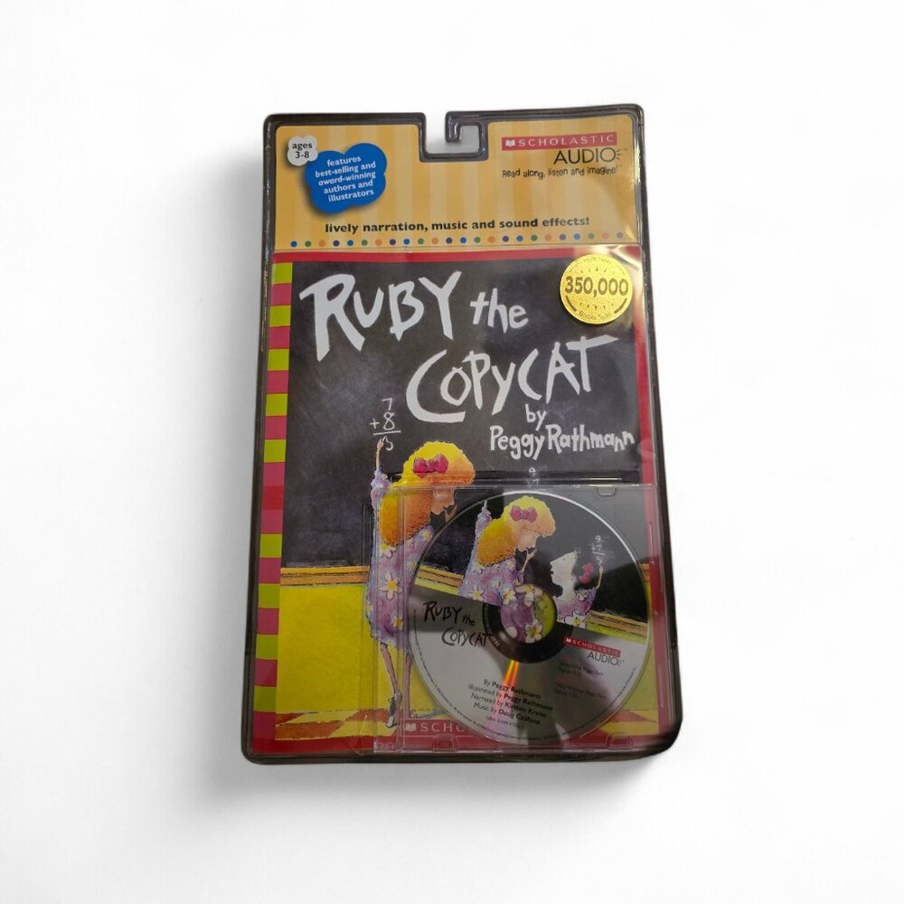 NEW Sealed Ruby the Copycat Scholastic Read Along Book & Audio CD Peggy Rathmann